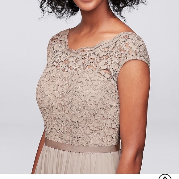 David’s Bridal Biscotti Short dress - Picture 2 of 6